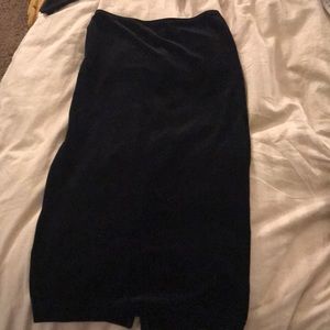 American Apparel black velvet pencil skirt. NWOT.